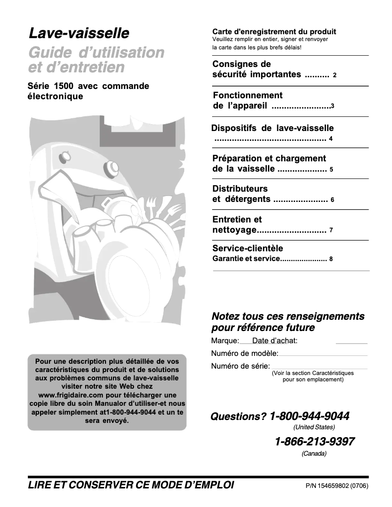 Image de la première page du manuel de l'appareil FDB1500LFS