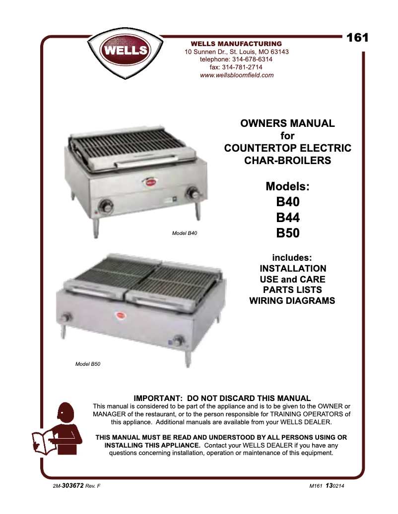 Image de la première page du manuel de l'appareil B40