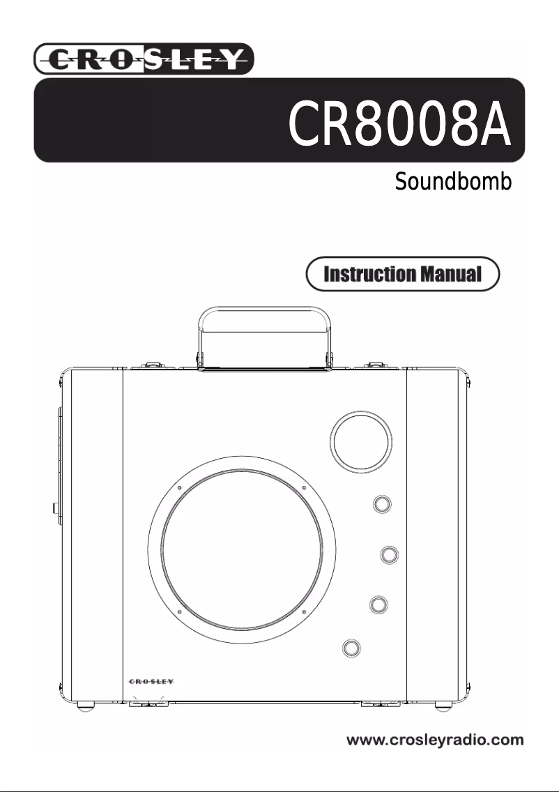 Image de la première page du manuel de l'appareil Soundbomb CR8008A
