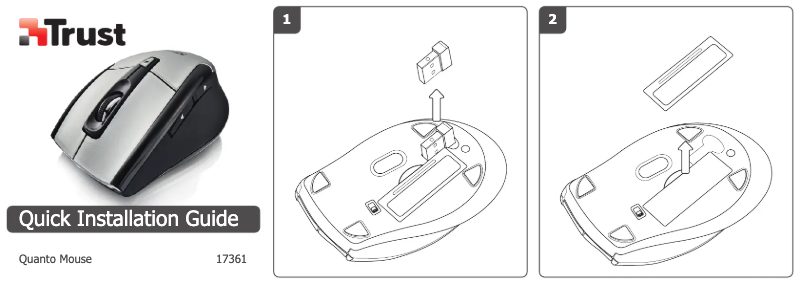 Page 1 de la notice Manuel utilisateur Trust Qanto Laser Mouse