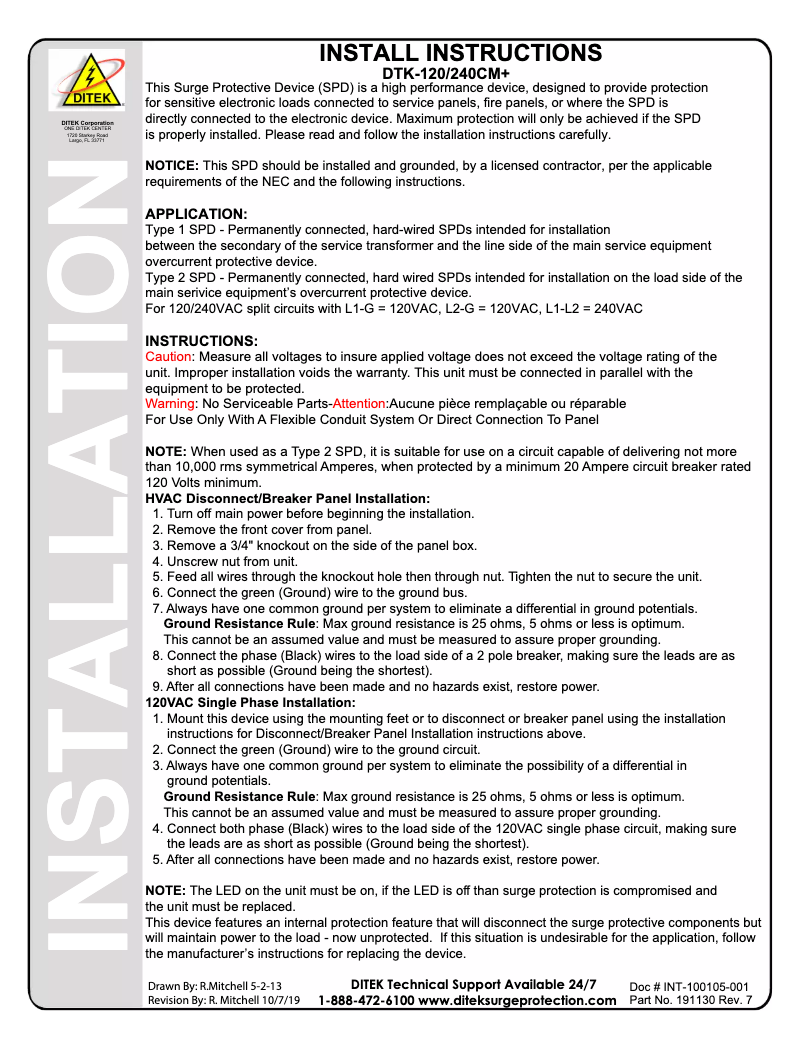 Image de la première page du manuel de l'appareil DTK-HVACKIT