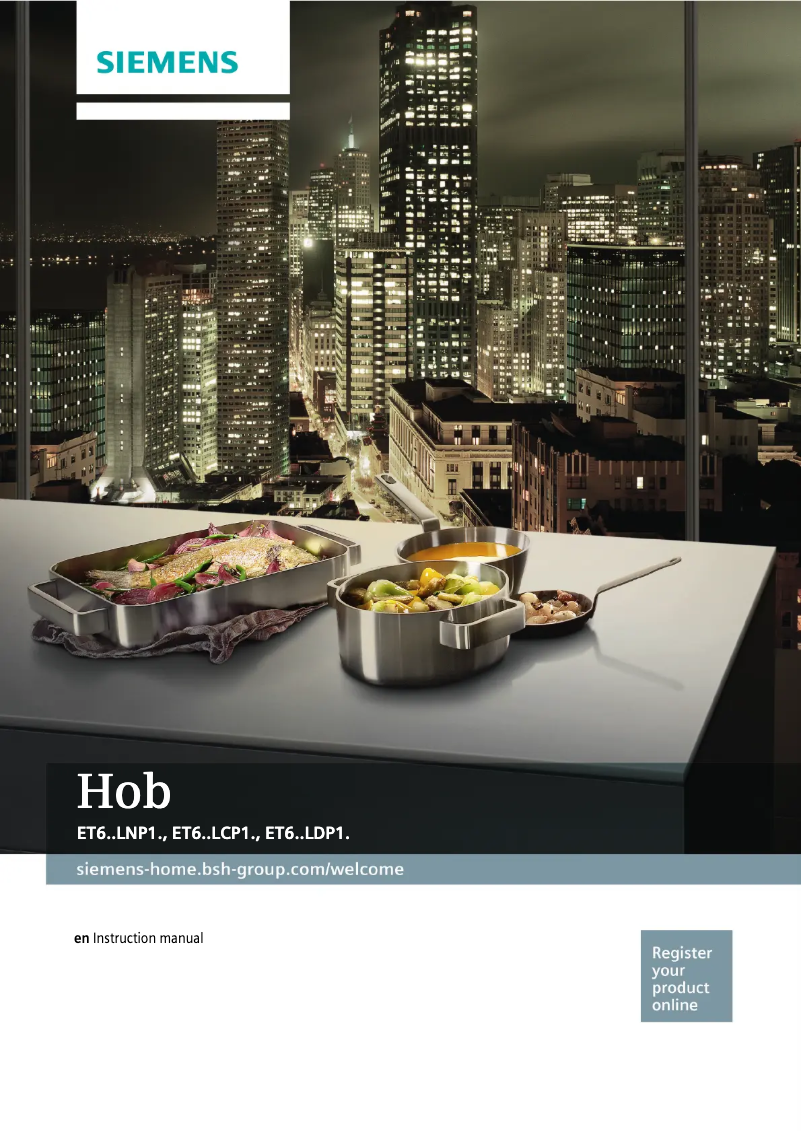 Image de la première page du manuel de l'appareil ET675LNP1C