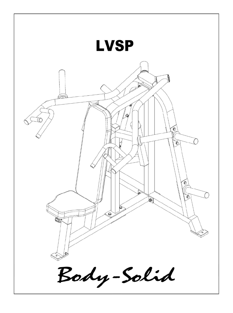 Page 1 de la notice Manuel utilisateur Body-Solid LVSP