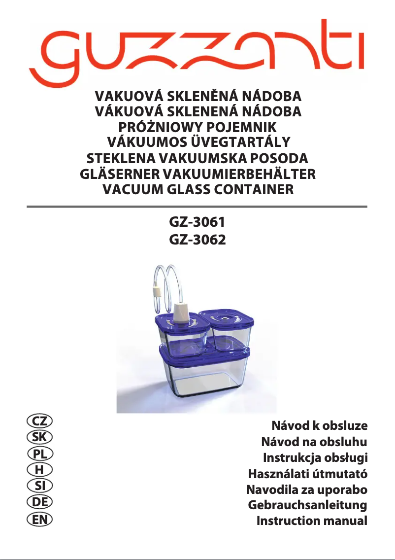 Image de la première page du manuel de l'appareil GZ 3062