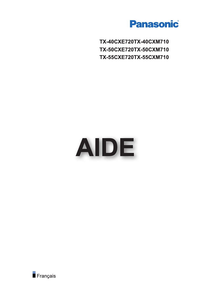 Page 1 de la notice Manuel utilisateur Panasonic TX-40CXE720