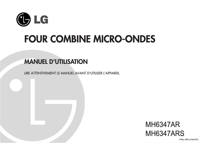 Page 1 de la notice Manuel utilisateur LG MH6347AR