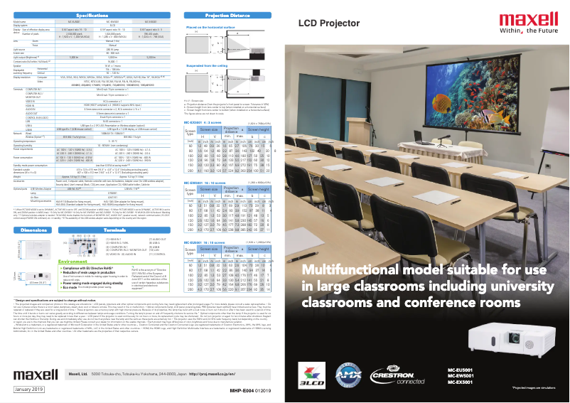 Página 1 del manual Folleto Hitachi MC-EW5001