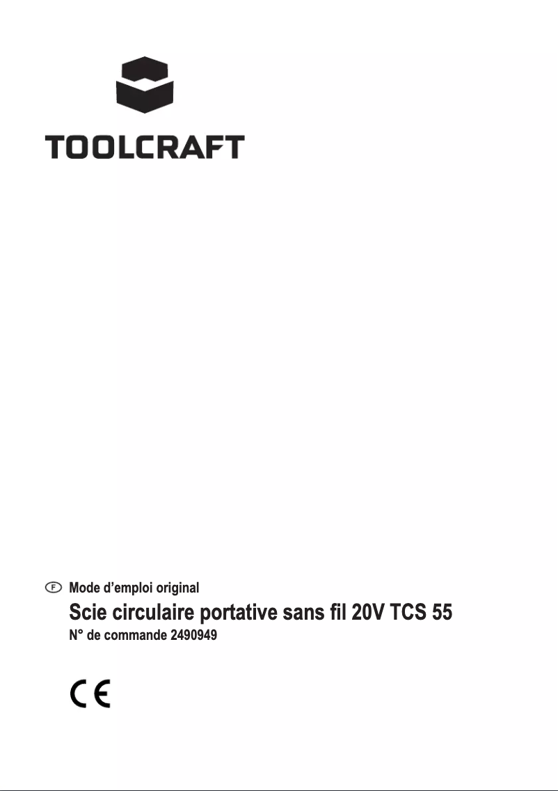 Page 1 de la notice Manuel utilisateur Toolcraft TCS 55
