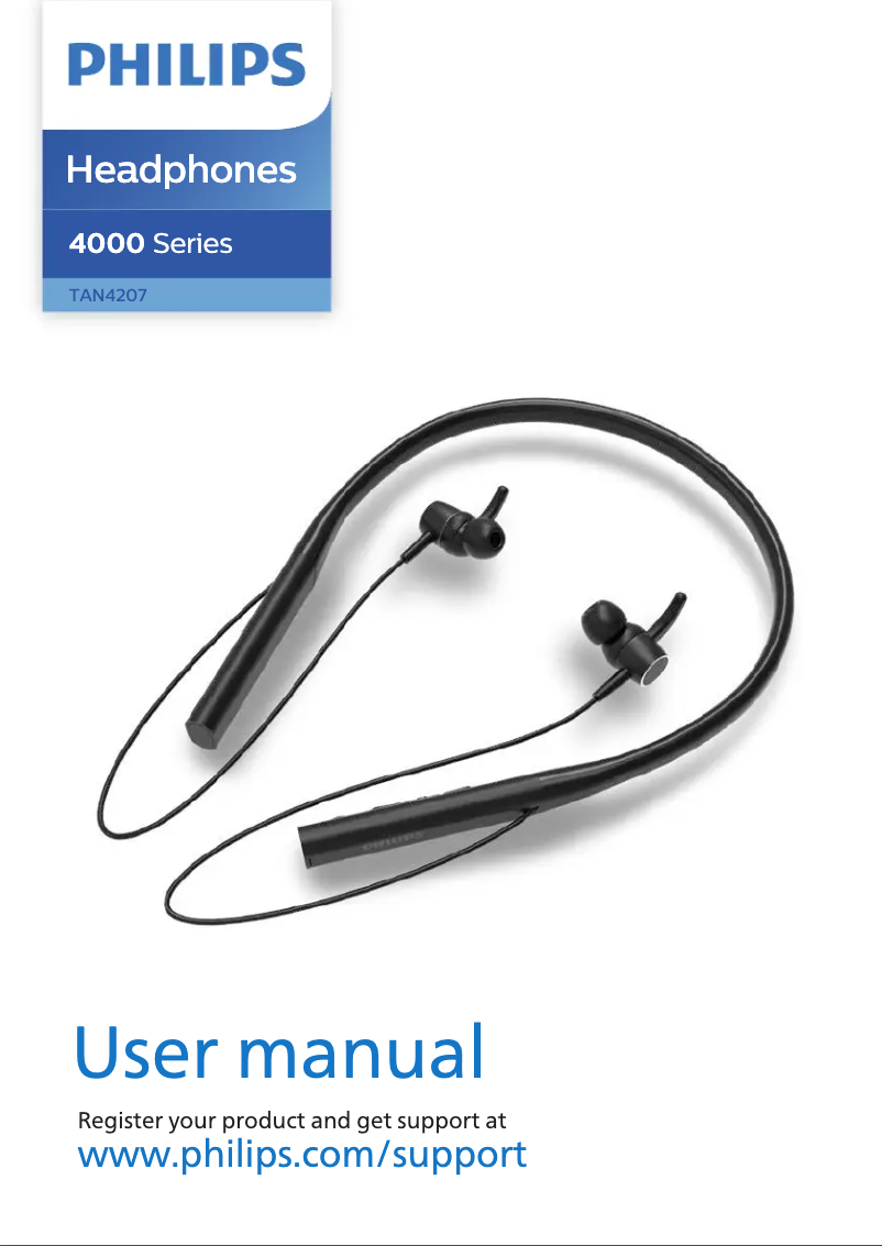 Page 1 de la notice Manuel utilisateur Philips TAN4207