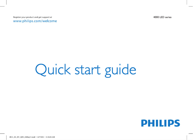 Page n°1 - Guide de démarrage rapide Philips 22PDL4906H