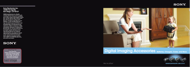 Page n°1 - Brochure Sony Handycam HDR-SR10