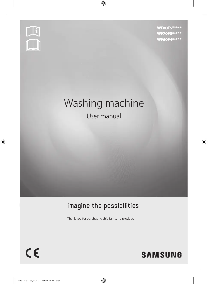 Page 1 de la notice Manuel utilisateur Samsung WF70F5EDW4X