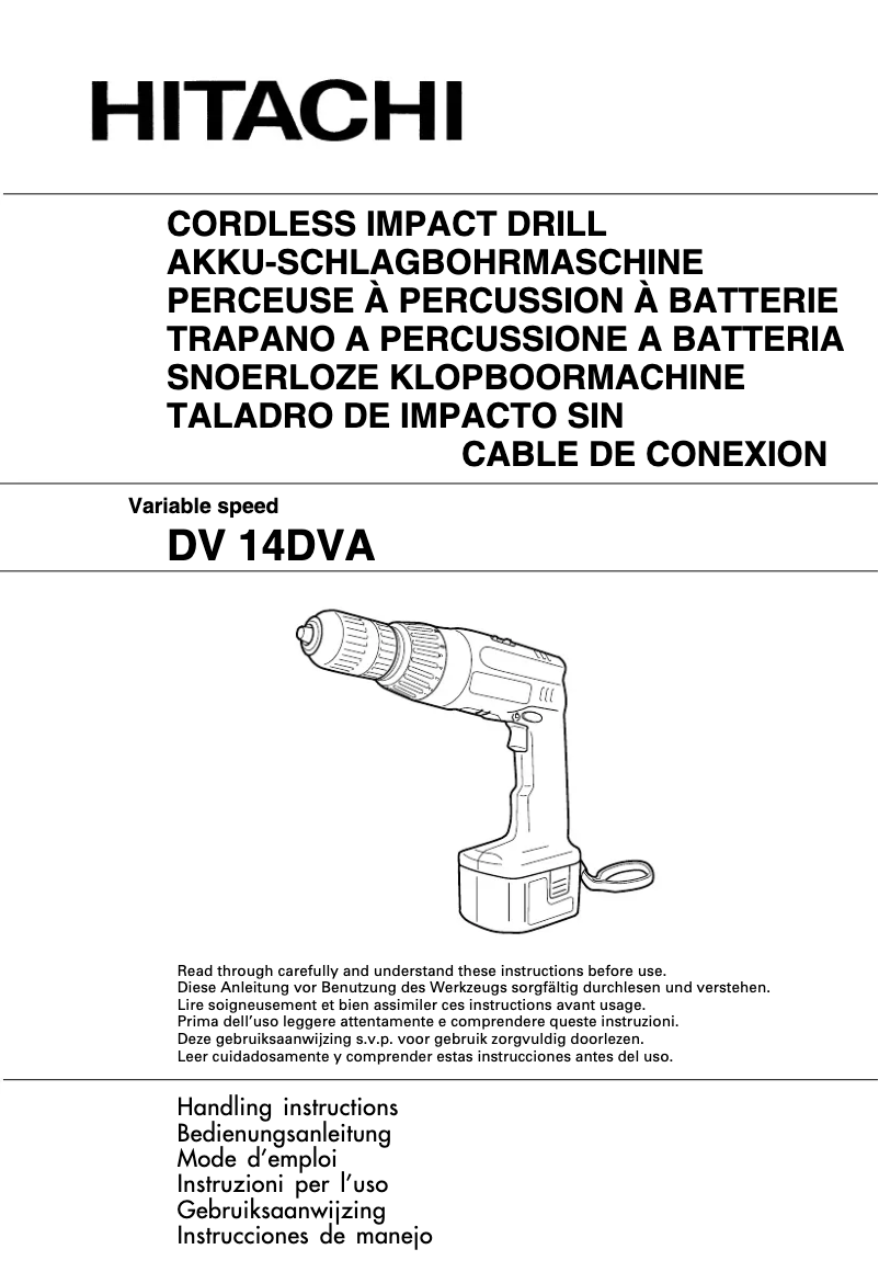 Page n°1 - Manuel utilisateur Hitachi DV 14DVA