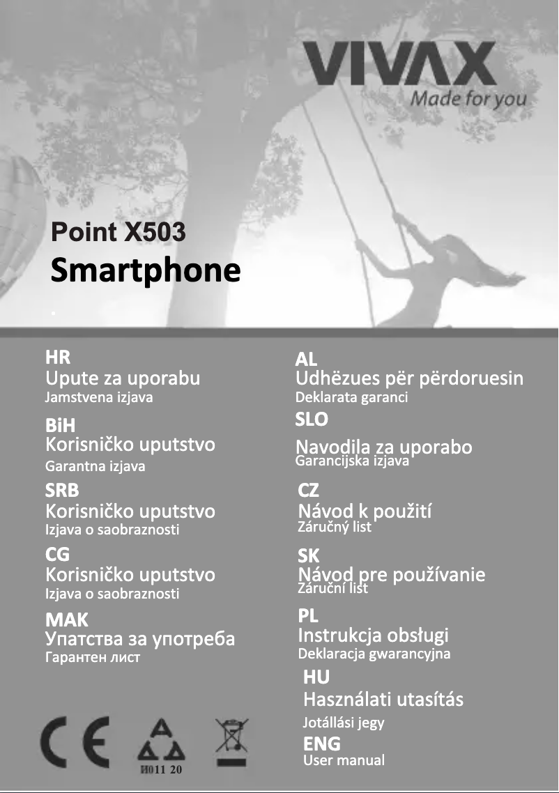 Image de la première page du manuel de l'appareil Point X503