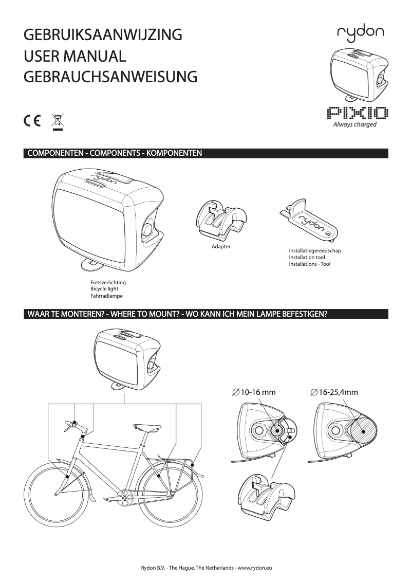 Image de la première page du manuel de l'appareil Pixio