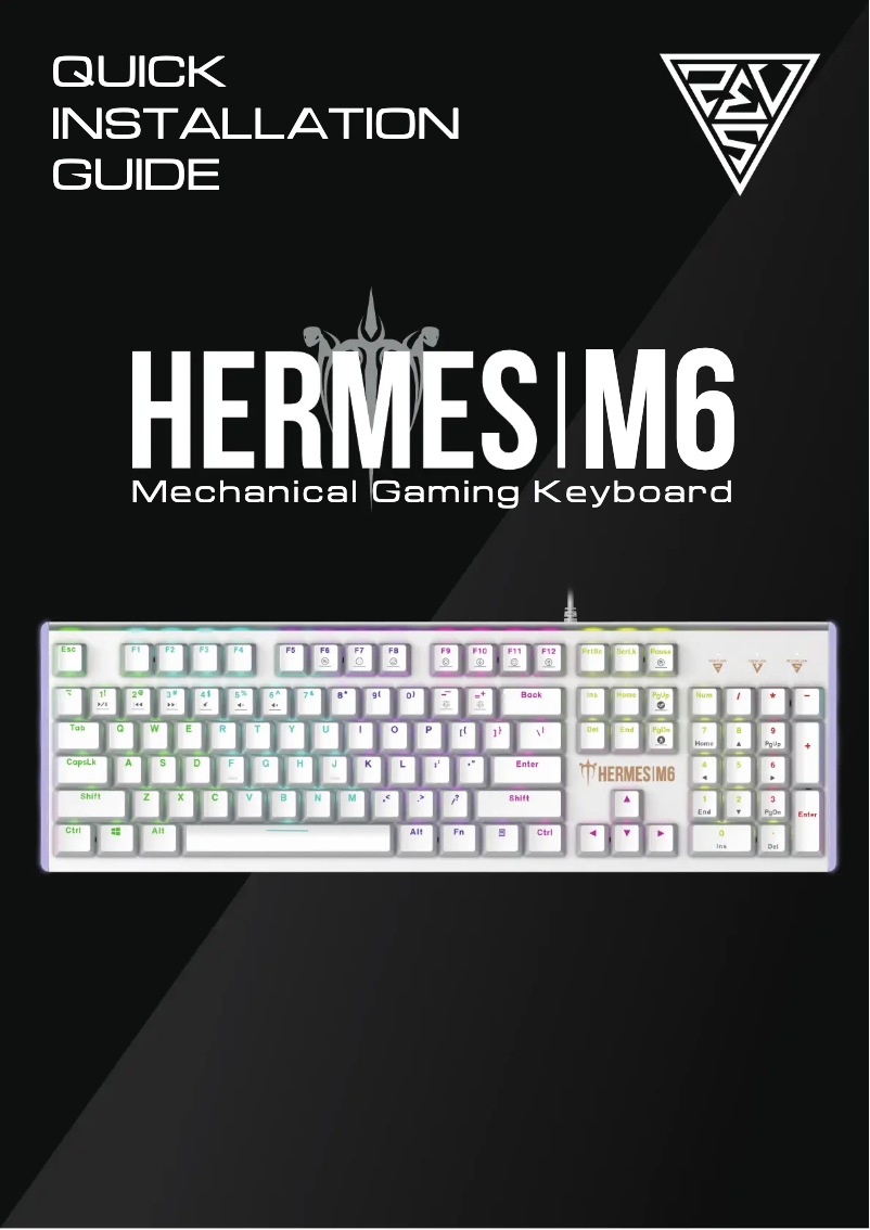 Page 1 de la notice Manuel utilisateur Gamdias Hermes M6