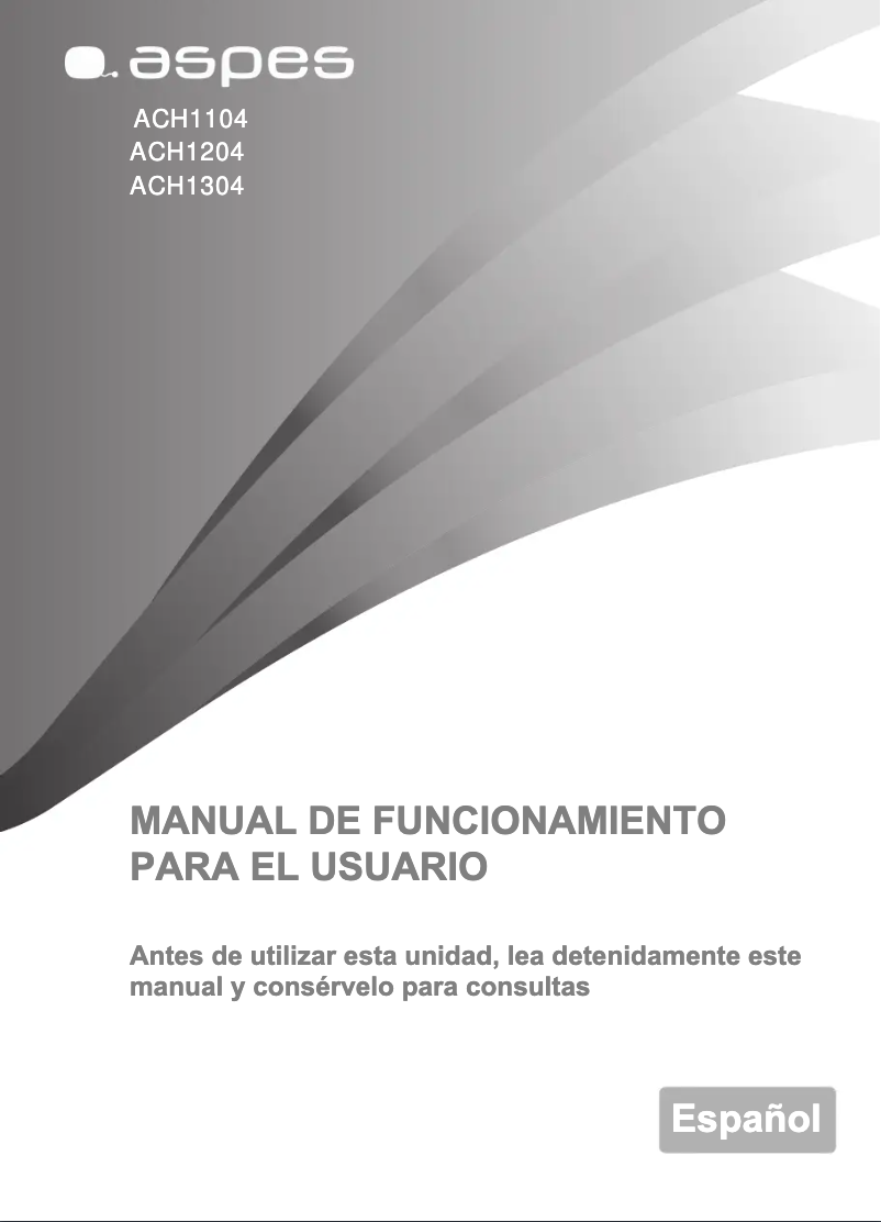 Image de la première page du manuel de l'appareil ACH1204