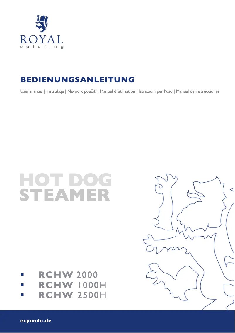 Image de la première page du manuel de l'appareil RCHW 1000H