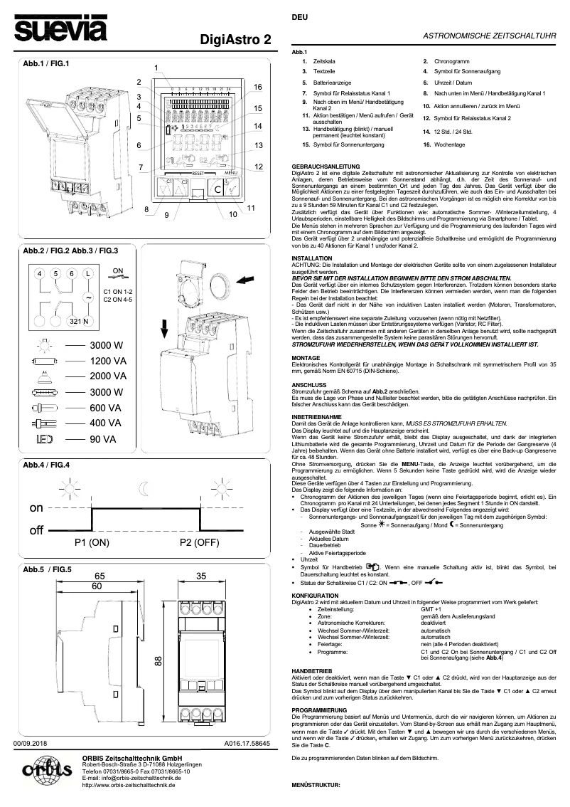 Page n°1 - Manuel utilisateur Suevia DigiAstro 2