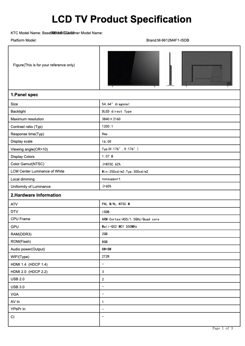 Page n°1 - Manuel utilisateur Blaupunkt BLA50ULC01
