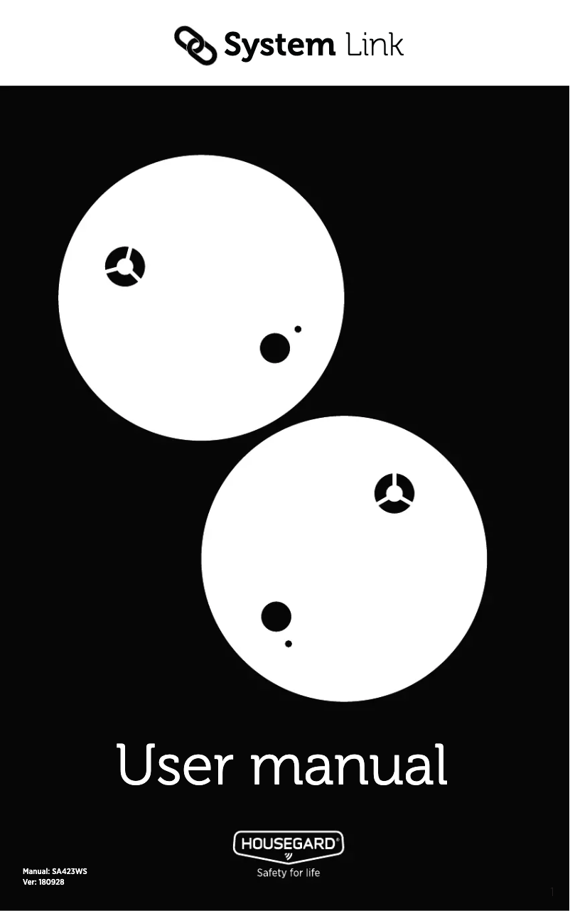 Page 1 de la notice Manuel utilisateur Housegard System Link SA423WS