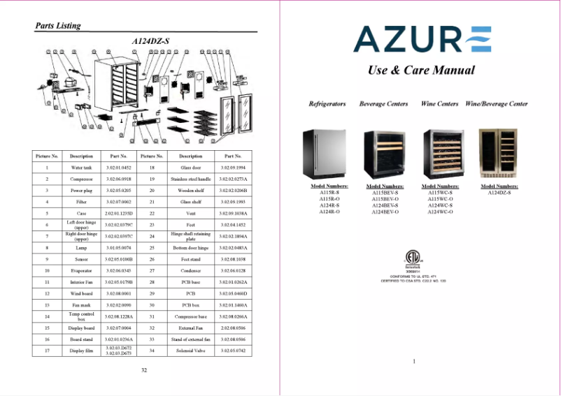 Página 1 del manual Manual de usuario Azure A124DZ-S