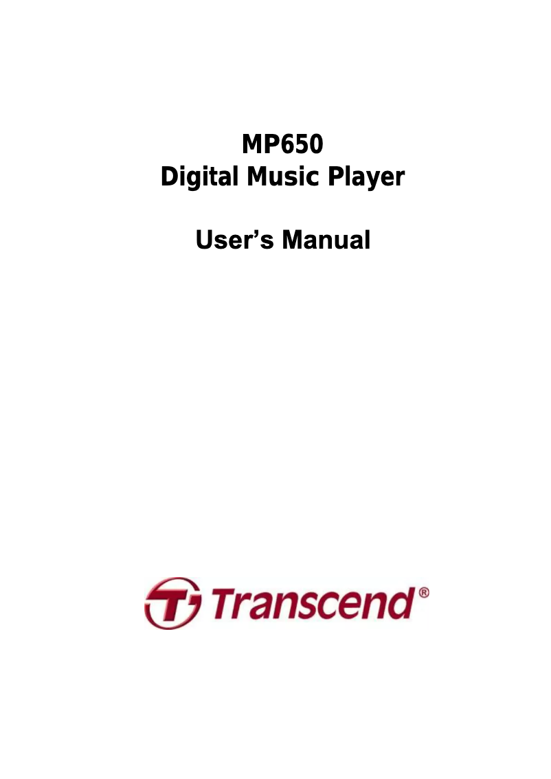 Image de la première page du manuel de l'appareil T.sonic 650