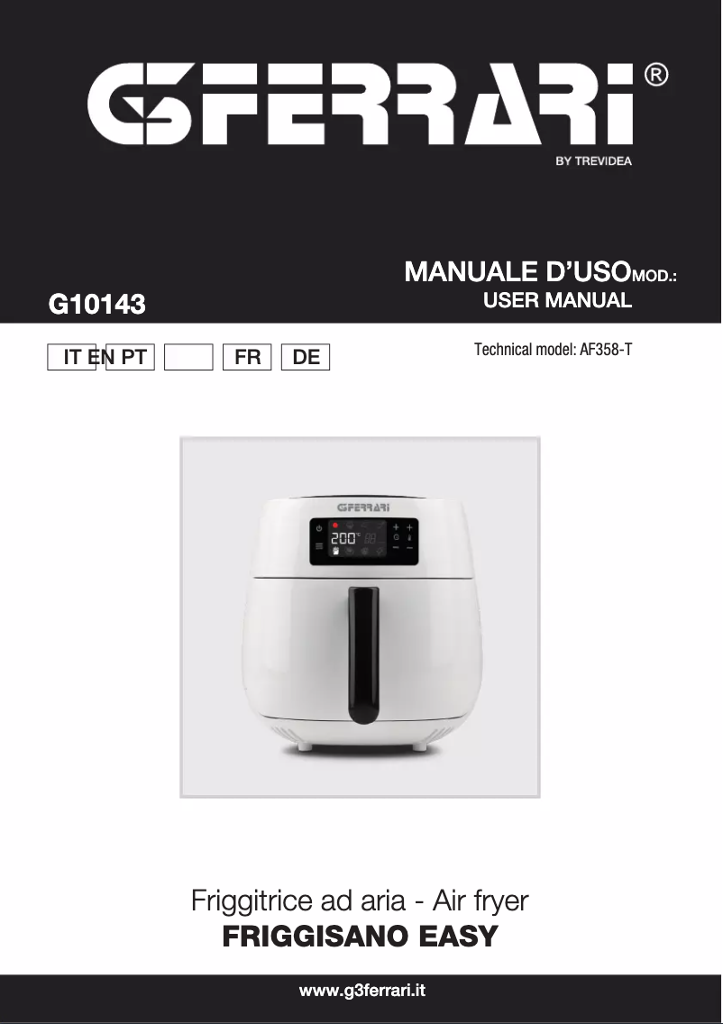 Image de la première page du manuel de l'appareil Friggisano Easy G10143