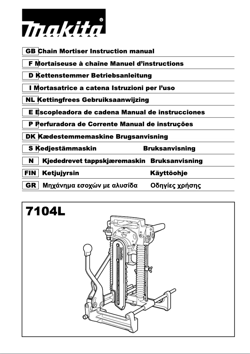 Page 1 de la notice Manuel utilisateur Makita 7104L
