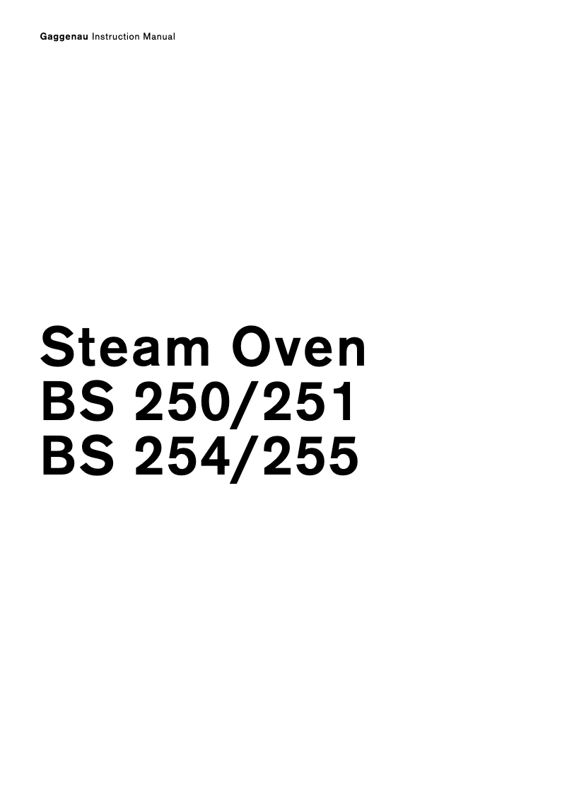 Image de la première page du manuel de l'appareil BS 254-110