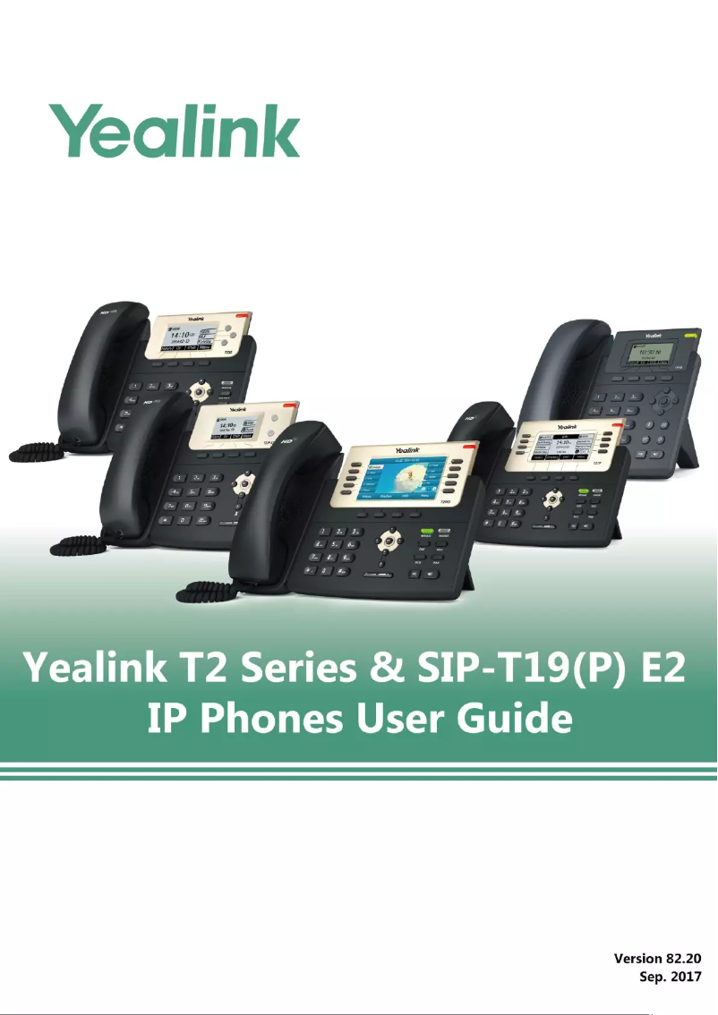 Page 1 de la notice Manuel utilisateur Yealink SIP-T27G