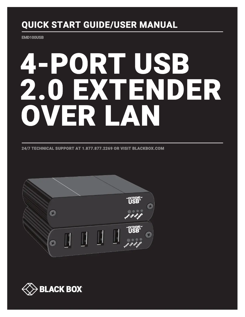 Page n°1 - Manuel utilisateur Black Box EMD100USB