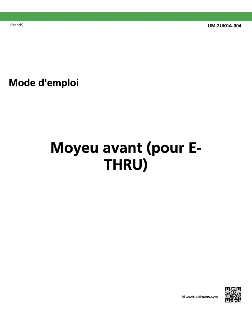 Image de la première page du manuel de l'appareil HB-M8110-BS