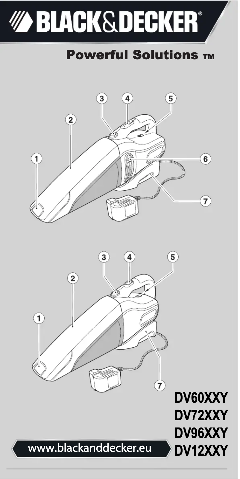 Page 1 de la notice Manuel utilisateur Black & Decker DV7205