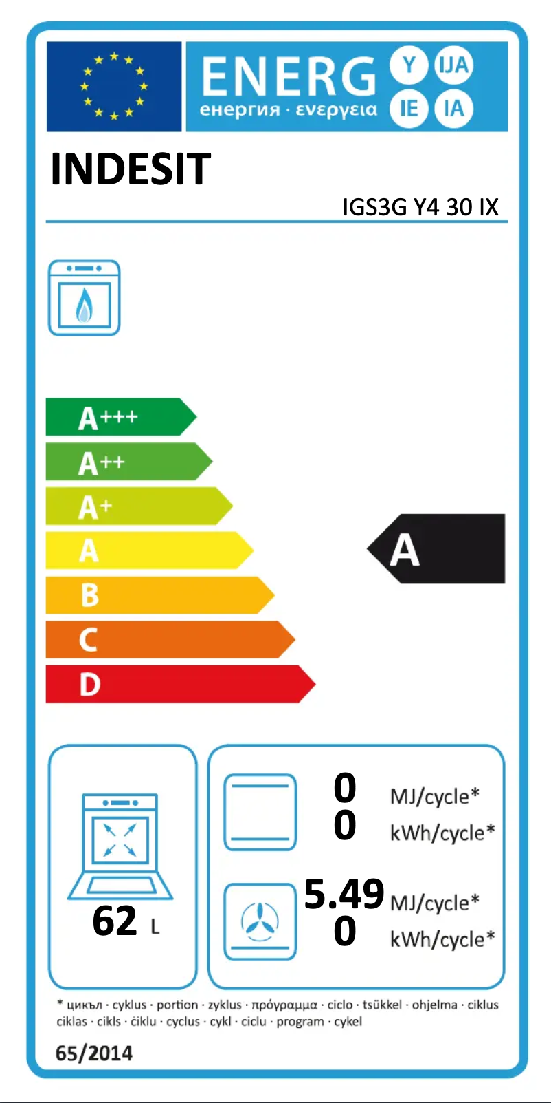 Page n°1 - Manuel utilisateur Indesit IGS3G Y4 30 IX