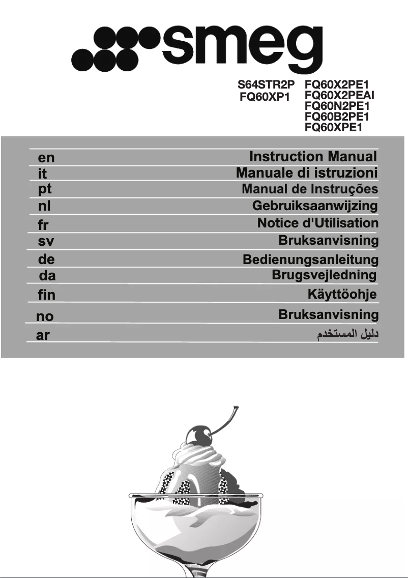 Page 1 de la notice Mode d'emploi Smeg FQ60B2PE1