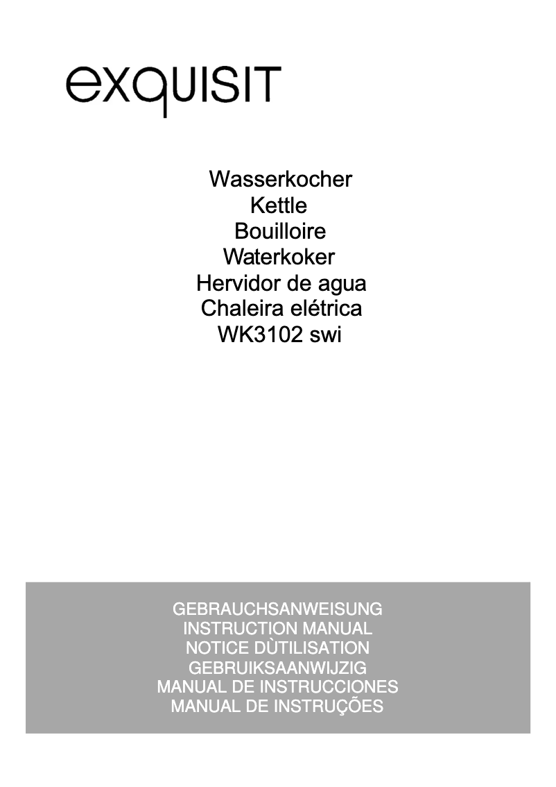 Page 1 de la notice Manuel utilisateur Exquisit WK 3102 swi