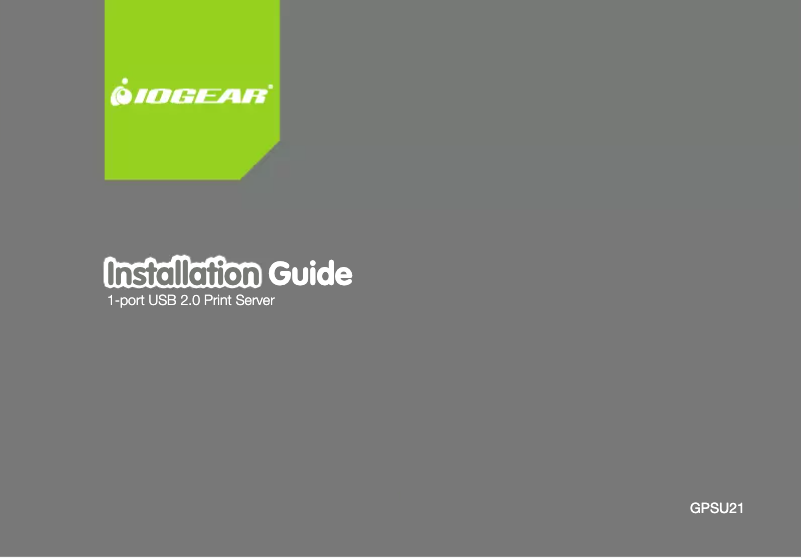 Image de la première page du manuel de l'appareil GPSU21