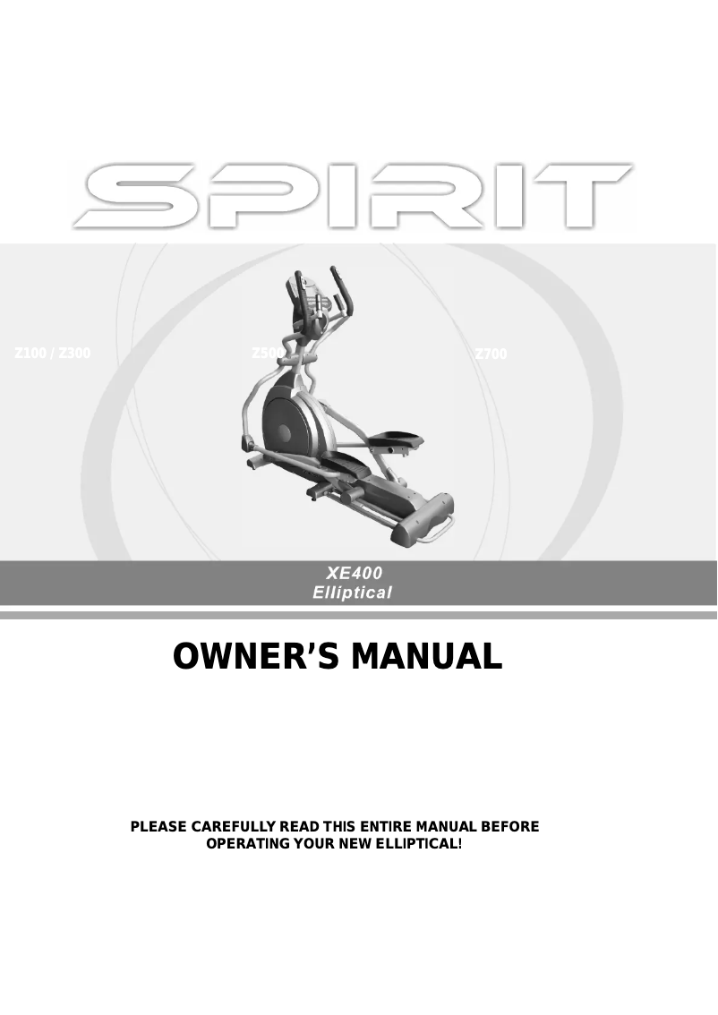 Image de la première page du manuel de l'appareil XE400