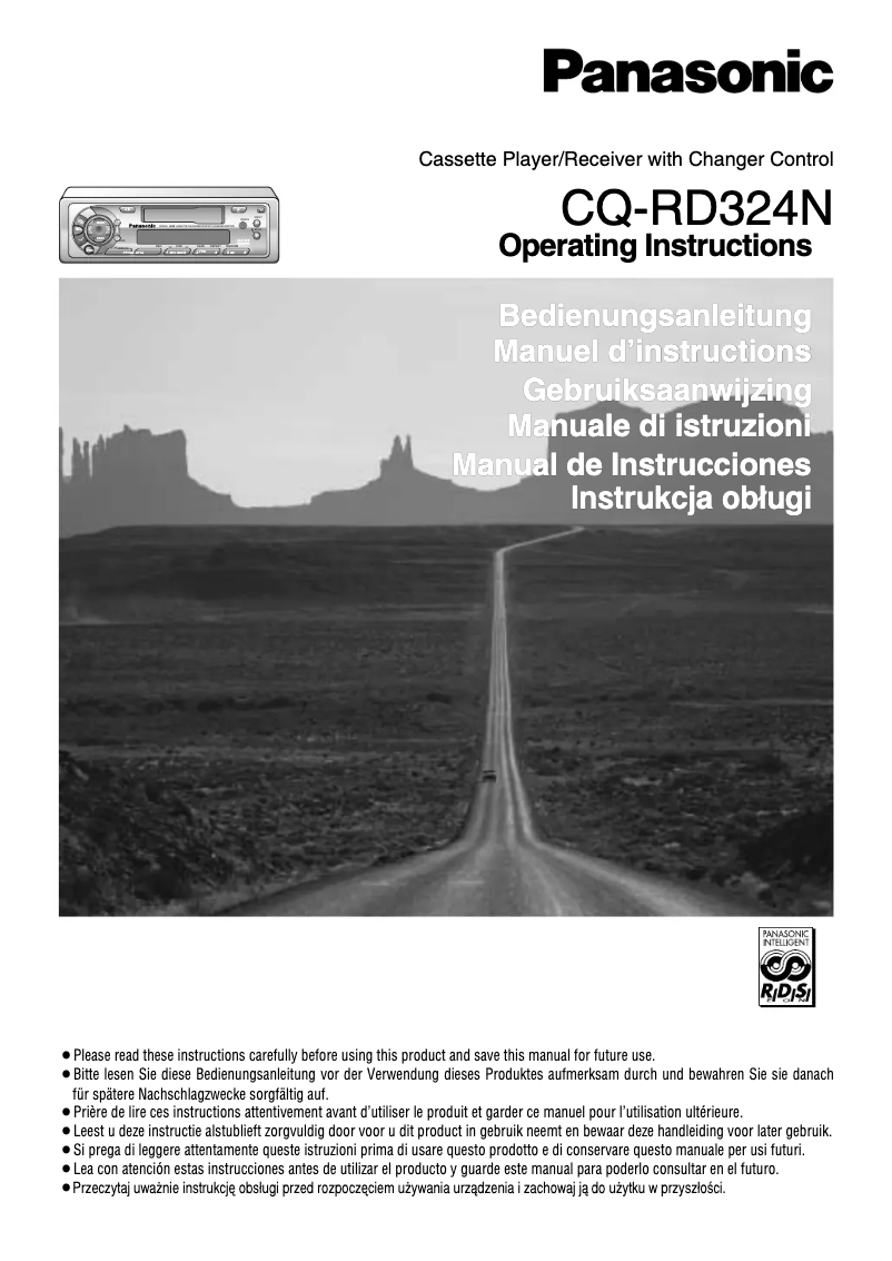 Image de la première page du manuel de l'appareil CQ-RD324N