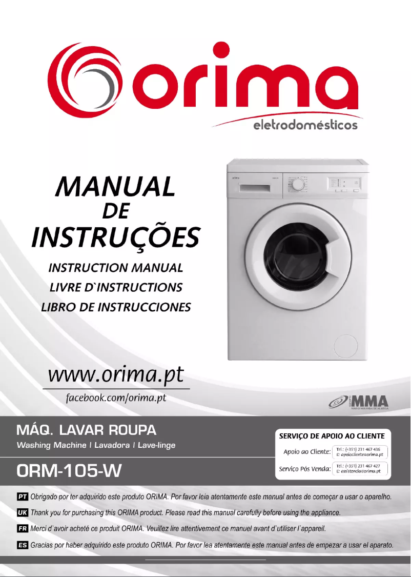 Page n°1 - Manuel utilisateur Orima ORM 105 W