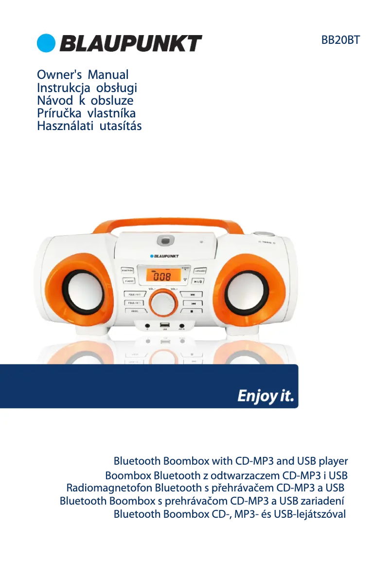 Page 1 de la notice Manuel utilisateur Blaupunkt BB20BT