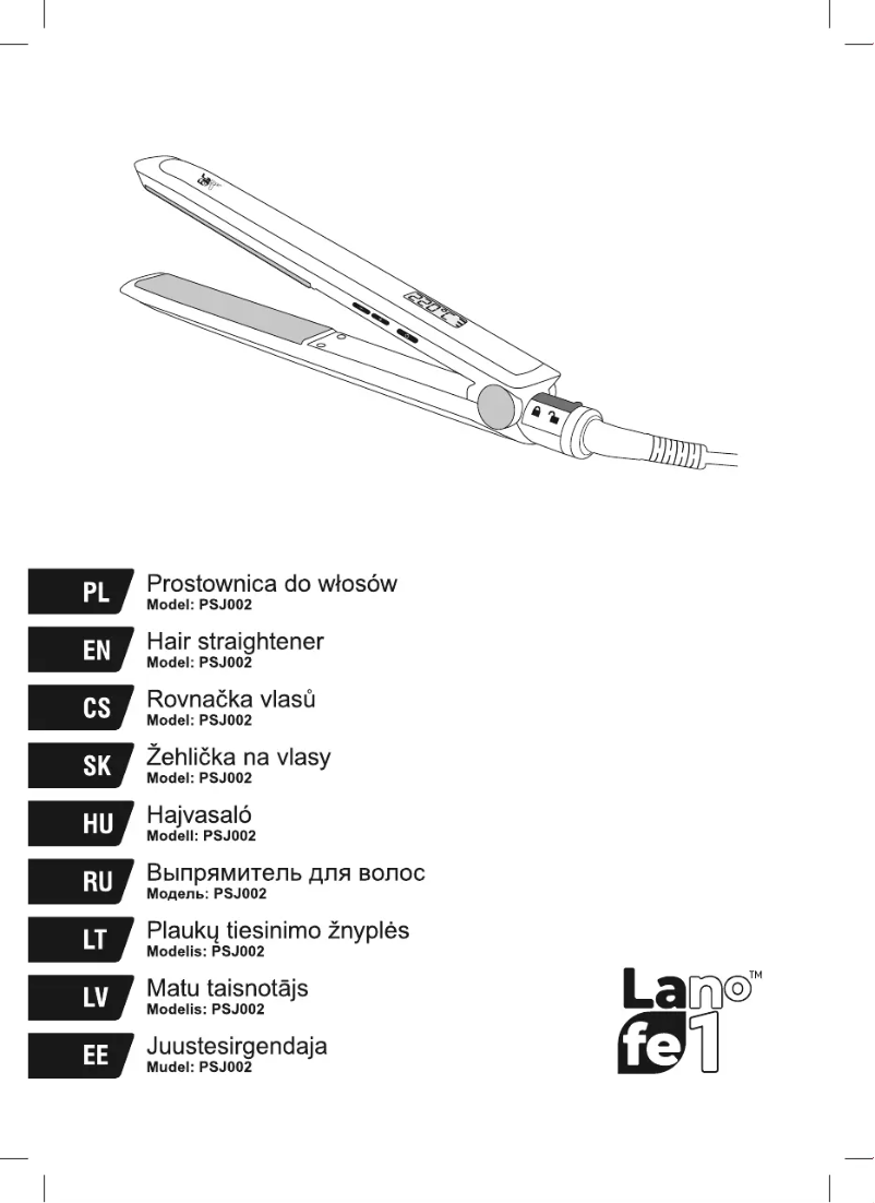 Page 1 de la notice Manuel utilisateur Lafe PSJ002