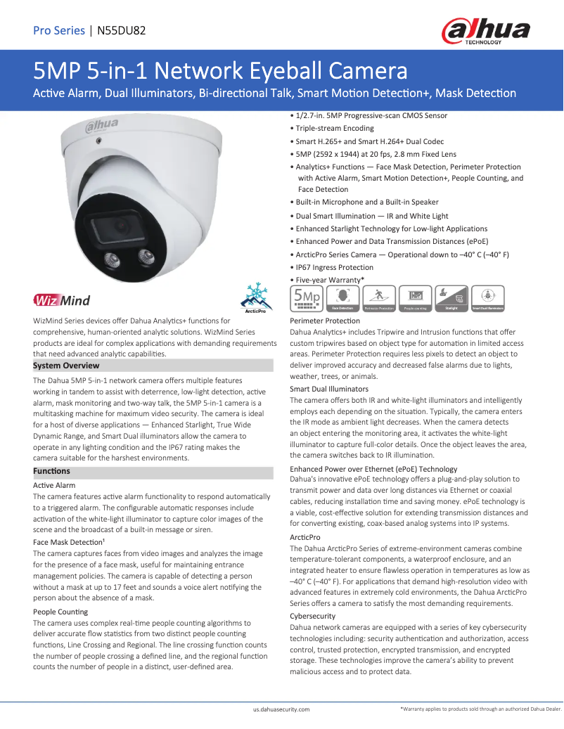 Image de la première page du manuel de l'appareil N55DU82