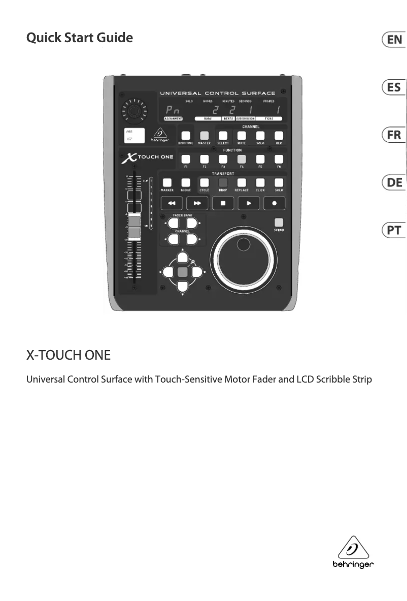 Image de la première page du manuel de l'appareil X-TOUCH ONE