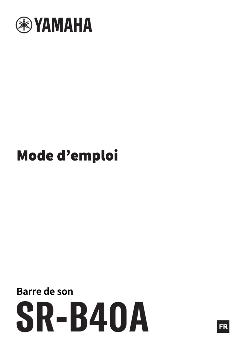 Page 1 de la notice Manuel utilisateur Yamaha SR-B40A