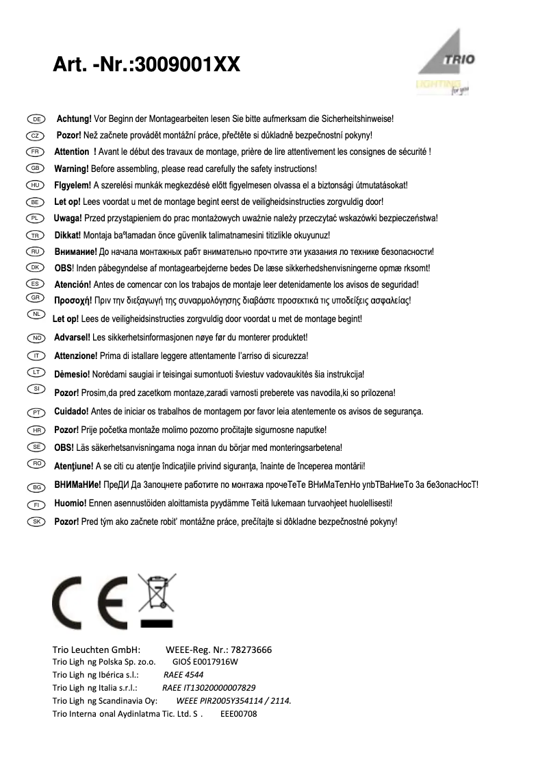 Image de la première page du manuel de l'appareil Sanna