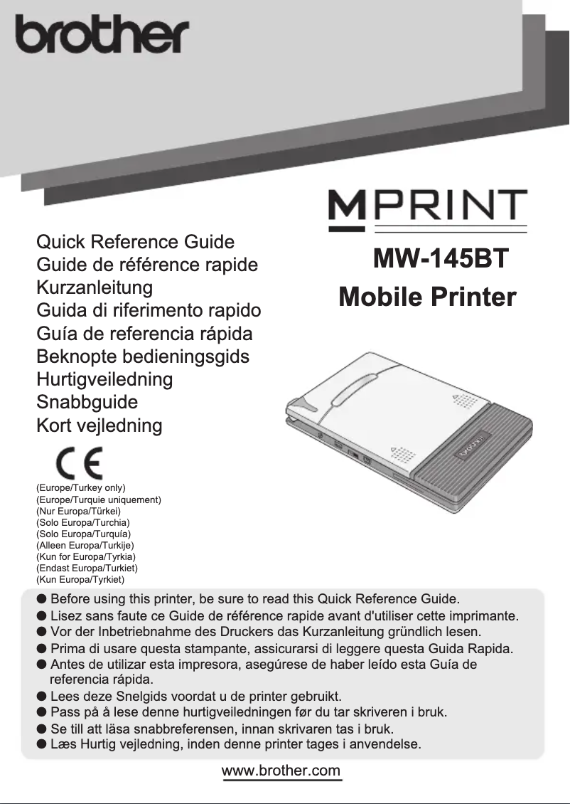 Page 1 de la notice Manuel utilisateur Brother MW-145BT