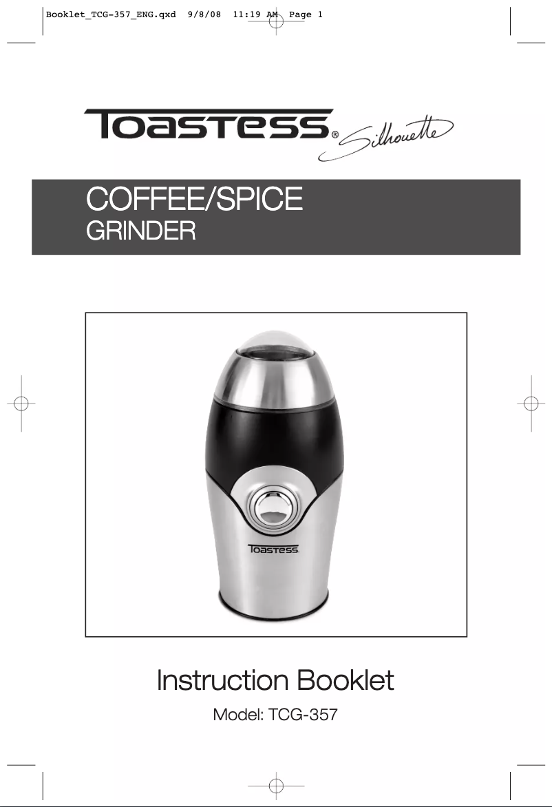 Page n°1 - Manuel utilisateur Toastess TCG-357