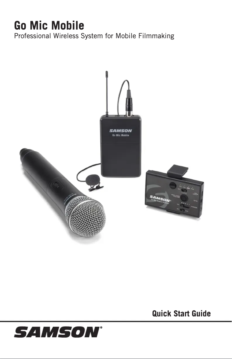Page 1 de la notice Manuel utilisateur Samson Go Mic Mobile